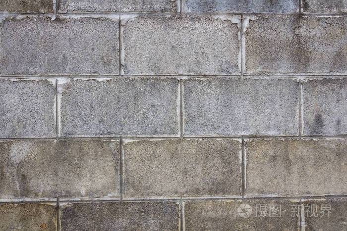 舊混凝土砌塊墻體背景紋理照片-正版商用圖片0o468e-攝圖新視界